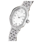 Dextera octagon watch Swiss Made, Metal bracelet, Silver tone, Stainless steel